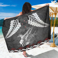New Zealand Weka Personalised Sarong Aotearoa Hen Silver Fern Maori Pattern