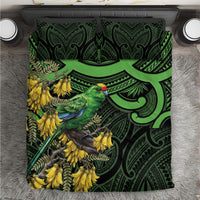 New Zealand Parakeet Bird Bedding Set Maori Kakariki Kowhai Maori Pattern