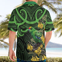 New Zealand Parakeet Bird Hawaiian Shirt Maori Kakariki Kowhai Maori Pattern LT22 - Polynesian Pride