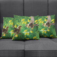 Bellbird New Zealand Personalised Pillow Cover Kowhai Flower Maori Pattern