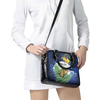 Kakapo New Zealand Personalised Shoulder Handbag Kowhai Flower Silver Fern Maori Pattern LT22 - Polynesian Pride