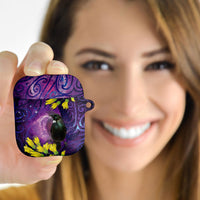 New Zealand Tui Bird Matariki AirPods Case Kowhai Flower Silver Fern Galaxy Maori Pattern LT22 - Polynesian Pride