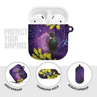 New Zealand Tui Bird Matariki AirPods Case Kowhai Flower Silver Fern Galaxy Maori Pattern LT22 - Polynesian Pride