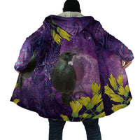 New Zealand Tui Bird Matariki Cloak Kowhai Flower Silver Fern Galaxy Maori Pattern LT22 - Polynesian Pride
