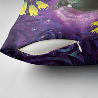 New Zealand Tui Bird Matariki Pillow Cover Kowhai Flower Silver Fern Galaxy Maori Pattern LT22 - Polynesian Pride