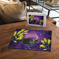 New Zealand Tui Bird Matariki Puzzle Kowhai Flower Silver Fern Galaxy Maori Pattern LT22 - Polynesian Pride