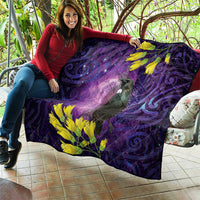 New Zealand Tui Bird Matariki Quilt Kowhai Flower Silver Fern Galaxy Maori Pattern LT22 - Polynesian Pride