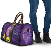 New Zealand Tui Bird Matariki Travel Bag Kowhai Flower Silver Fern Galaxy Maori Pattern LT22 - Polynesian Pride
