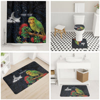 New Zealand Kakapo Matariki Personalised Bathroom Set Pohutukawa Flower Galaxy Maori Pattern LT22 - Polynesian Pride