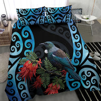 Tui Bird Kakabeak New Zealand Bedding Set Clianthus Galaxy Maori Koru Pattern LT22 - Polynesian Pride