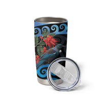 Tui Bird Kakabeak New Zealand Tumbler Cup Clianthus Galaxy Maori Koru Pattern LT22 - Polynesian Pride