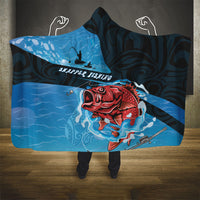 Snapper Fishing New Zealand Hooded Blanket Tamure Fish Hook Maori Pattern LT22 - Polynesian Pride
