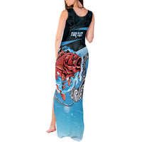 Personalised Snapper Fishing New Zealand Tank Maxi Dress Tamure Fish Hook Maori Pattern LT22 - Polynesian Pride