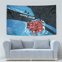 Snapper Fishing New Zealand Tapestry Tamure Fish Hook Maori Pattern LT22 - Polynesian Pride