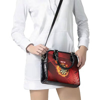 Personalised Darts New Zealand Shoulder Handbag Silver Fern Red Color LT22 - Polynesian Pride