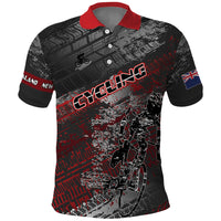 Personalised Cycling New Zealand Polo Shirt Aotearoa Pride Sportswear LT22 Red - Polynesian Pride