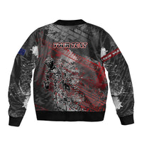 Personalised Cycling New Zealand Sleeve Zip Bomber Jacket Aotearoa Pride Sportswear LT22 - Polynesian Pride