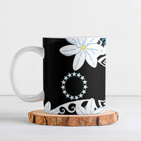 Cook Islands Maori Language Week Ceramic Mug Tiare Maori Kuki Airani Blue Pattern