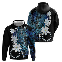 Cook Islands Maori Language Week Hoodie Tiare Maori Kuki Airani Blue Pattern