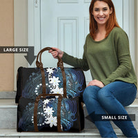 Cook Islands Maori Language Week Travel Bag Tiare Maori Kuki Airani Blue Pattern