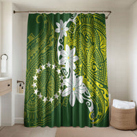 Cook Islands Maori Language Week Bathroom Set Tiare Maori Kuki Airani Green Pattern