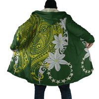 Cook Islands Maori Language Week Cloak Tiare Maori Kuki Airani Green Pattern