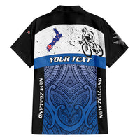 Personalised Cycling New Zealand Family Matching Off Shoulder Short Dress and Hawaiian Shirt Aotearoa Map Fern Maori Pattern LT22 - Polynesian Pride