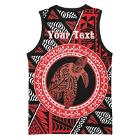 Personalised Tonga Language Week Basketball Jersey Heilala Turtle Malo E Lelei