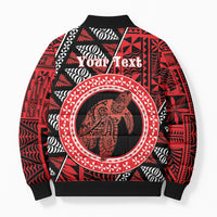 Personalised Tonga Language Week Bomber Puffer Jacket Heilala Turtle Malo E Lelei