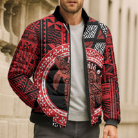 Personalised Tonga Language Week Bomber Puffer Jacket Heilala Turtle Malo E Lelei