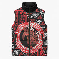 Personalised Tonga Language Week Sleeveless Puffer Jacket Heilala Turtle Malo E Lelei