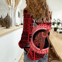 Personalised Tonga Language Week Women Casual Shirt Heilala Turtle Malo E Lelei