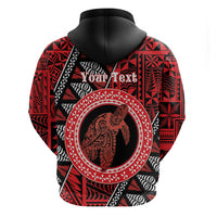 Personalised Tonga Language Week Zip Hoodie Heilala Turtle Malo E Lelei