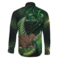 Kiwi New Zealand Personalised Family Matching Puletasi and Hawaiian Shirt Aotearoa Map Silver Fern Koru Pattern LT22 - Polynesian Pride