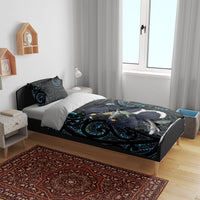 New Zealand Huia Bird Bedding Set Paua Shell Maori Pattern