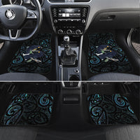 New Zealand Huia Bird Car Mats Paua Shell Maori Pattern