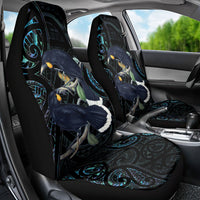 New Zealand Huia Bird Car Seat Cover Paua Shell Maori Pattern