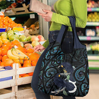 New Zealand Huia Bird Grocery Bag Paua Shell Maori Pattern