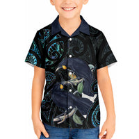 New Zealand Huia Bird Hawaiian Shirt Paua Shell Maori Pattern LT22 - Polynesian Pride