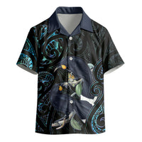 New Zealand Huia Bird Kid Hawaiian Shirt Paua Shell Maori Pattern LT22 - Polynesian Pride