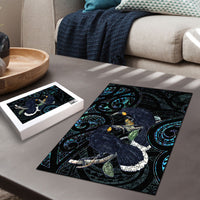 New Zealand Huia Bird Puzzle Paua Shell Maori Pattern