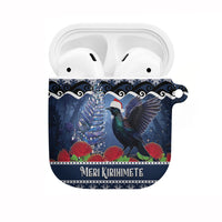 New Zealand Tui Bird Christmas AirPods Case Pohutukawa Xmas Tree Meri Kirihimete