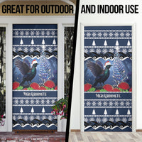 New Zealand Tui Bird Christmas Door Cover Pohutukawa Xmas Tree Meri Kirihimete