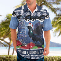 New Zealand Tui Bird Christmas Hawaiian Shirt Pohutukawa Xmas Tree Meri Kirihimete LT22 - Polynesian Pride