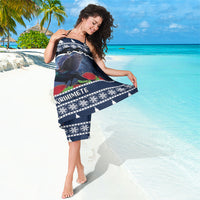 New Zealand Tui Bird Christmas Sarong Pohutukawa Xmas Tree Meri Kirihimete