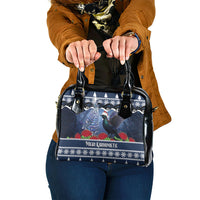 New Zealand Tui Bird Christmas Shoulder Handbag Pohutukawa Xmas Tree Meri Kirihimete