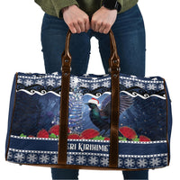 New Zealand Tui Bird Christmas Travel Bag Pohutukawa Xmas Tree Meri Kirihimete