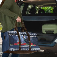 New Zealand Tui Bird Christmas Travel Bag Pohutukawa Xmas Tree Meri Kirihimete