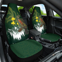 Kea Bird Kowhai New Zealand Car Seat Cover Mountain Landscape Maori Art