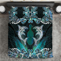 New Zealand Kotiate Weapon Bedding Set Aotearoa Mango Paua Shell Maori Pattern